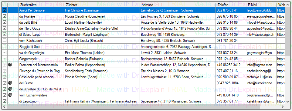 1. Liste der Treffer